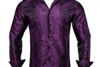 Purple dress shirt men