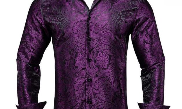 Purple dress shirt men