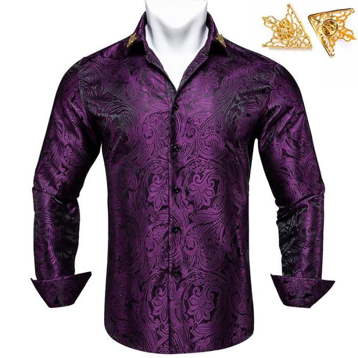 Purple dress shirt men