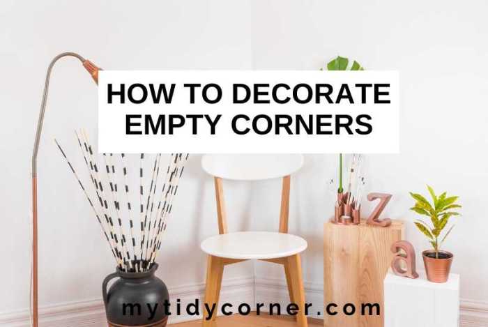 How to decorate corners of living room