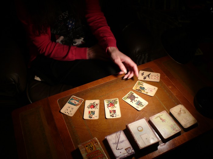 A tarot card readers room decor