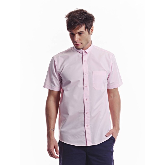 Light pink men's dress shirt short sleeve