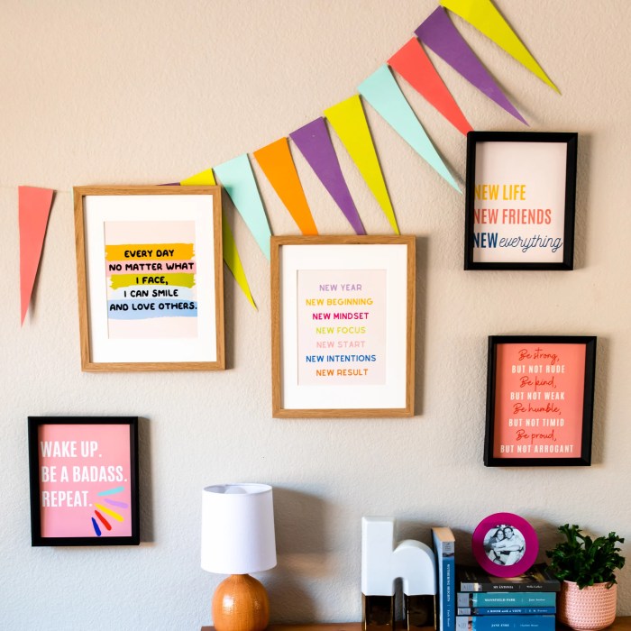 How to decorate your room with quotes