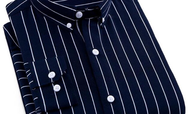 Mens pinstripe dress shirt