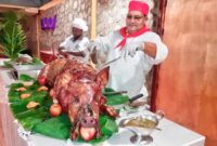 Puerco asado cerdo carne puercos horneado comida