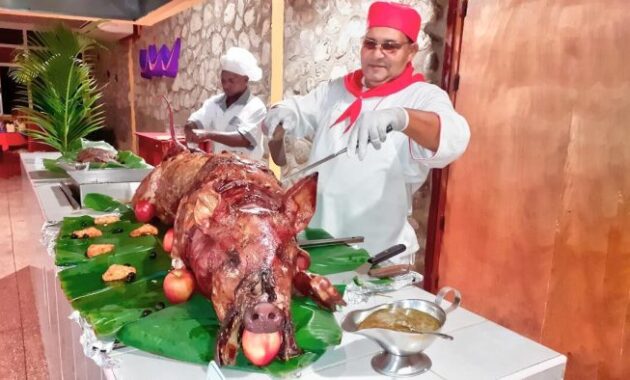 Puerco asado cerdo carne puercos horneado comida