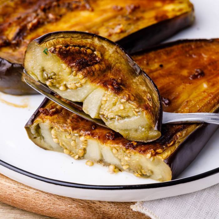 Eggplant aubergine baked cubes brinjal norma recipetineats roast dishes recipetin eats