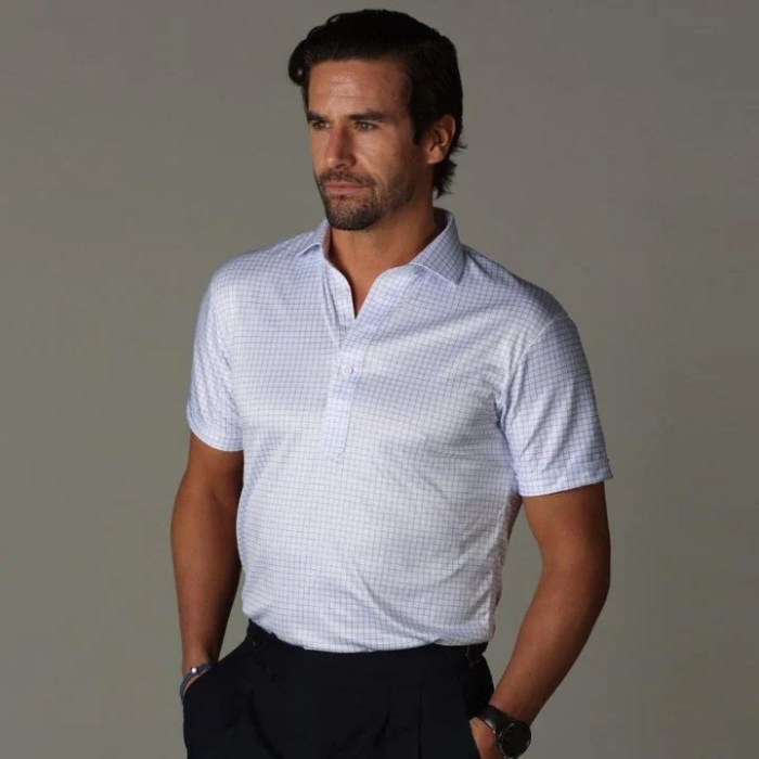 Dress collar polo shirt mens