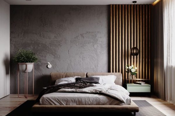 Desain interior dinding kamar tidur