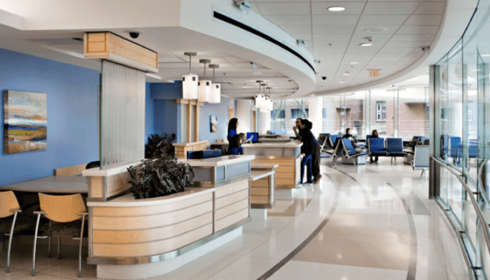 Hospital interior healthcare florida women iida designing health award competition winners project lobby modern lighting medical stantec care architecture top