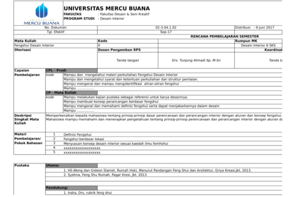 Desain interior mercu buana