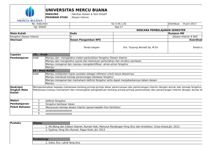 Desain interior mercu buana