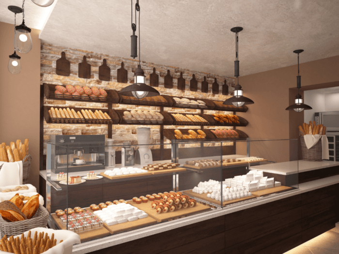 Desain interior toko bakery